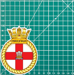 Royal Navy HMS Prince of Wales Waterproof Vinyl Sticker - Multiple Sizes redplume