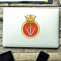 Royal Navy HMS Vengeance Waterproof Vinyl Sticker - Multiple Sizes redplume