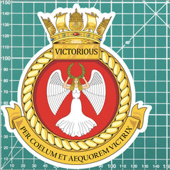 Royal Navy HMS Victorious Waterproof Vinyl Sticker - Multiple Sizes redplume