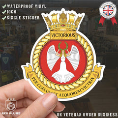 Royal Navy HMS Victorious Waterproof Vinyl Sticker - Multiple Sizes redplume