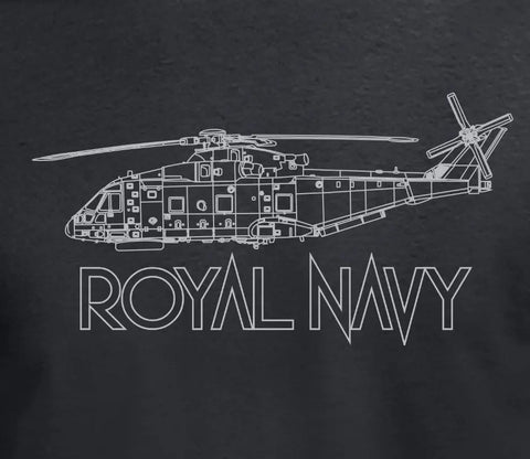 Royal Navy T-Shirt with Merlin Outline redplume
