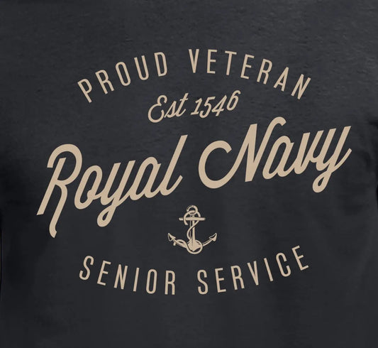 Royal Navy Vintage Style T Shirt - Red Plume