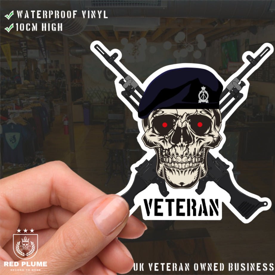 Royal Pioneer Corps Crossed GPMG High-Quality Vinyl Sticker - 100mm redplume
