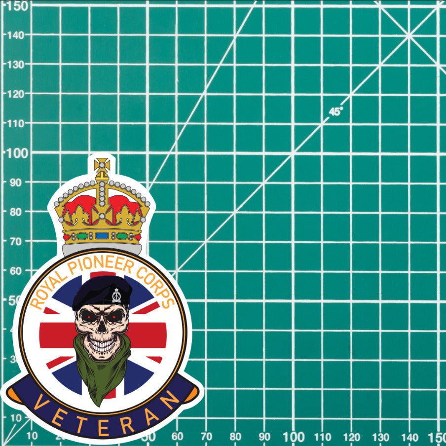 Royal Pioneer Corps Veteran UV Laminated Lord Kitchener & Beret Decal redplume