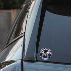 Royal Pioneer Corps Waterproof Vinyl Stickers Three Skull Design redplume