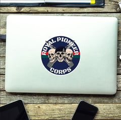 Royal Pioneer Corps Waterproof Vinyl Stickers Three Skull Design redplume