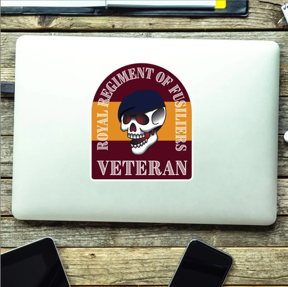 Royal Regiment of Fusiliers Old School Tattoo Style Veteran Sticker redplume