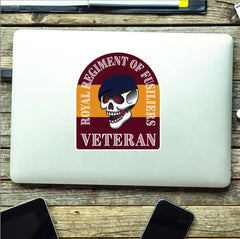 Royal Regiment of Fusiliers Old School Tattoo Style Veteran Sticker redplume