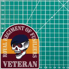 Royal Regiment of Fusiliers Old School Tattoo Style Veteran Sticker redplume
