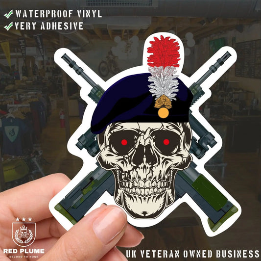Royal Regiment of Fusiliers RRF High-Quality Vinyl Sticker - 100mm redplume