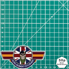 Royal Regiment of Fusiliers UV Laminated Vinyl Sticker - Wings redplume