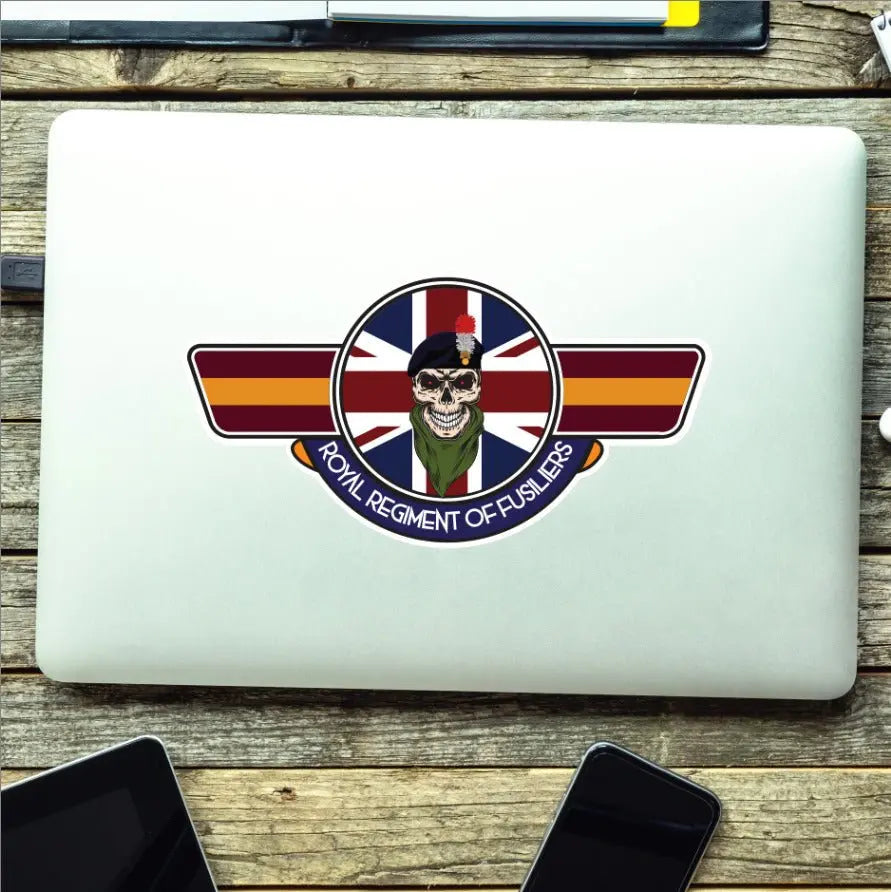 Royal Regiment of Fusiliers UV Laminated Vinyl Sticker - Wings redplume
