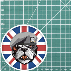 Royal Scots Dragoon Guards RSDG British Bulldog Decal - 10cm Vinyl Sticker redplume