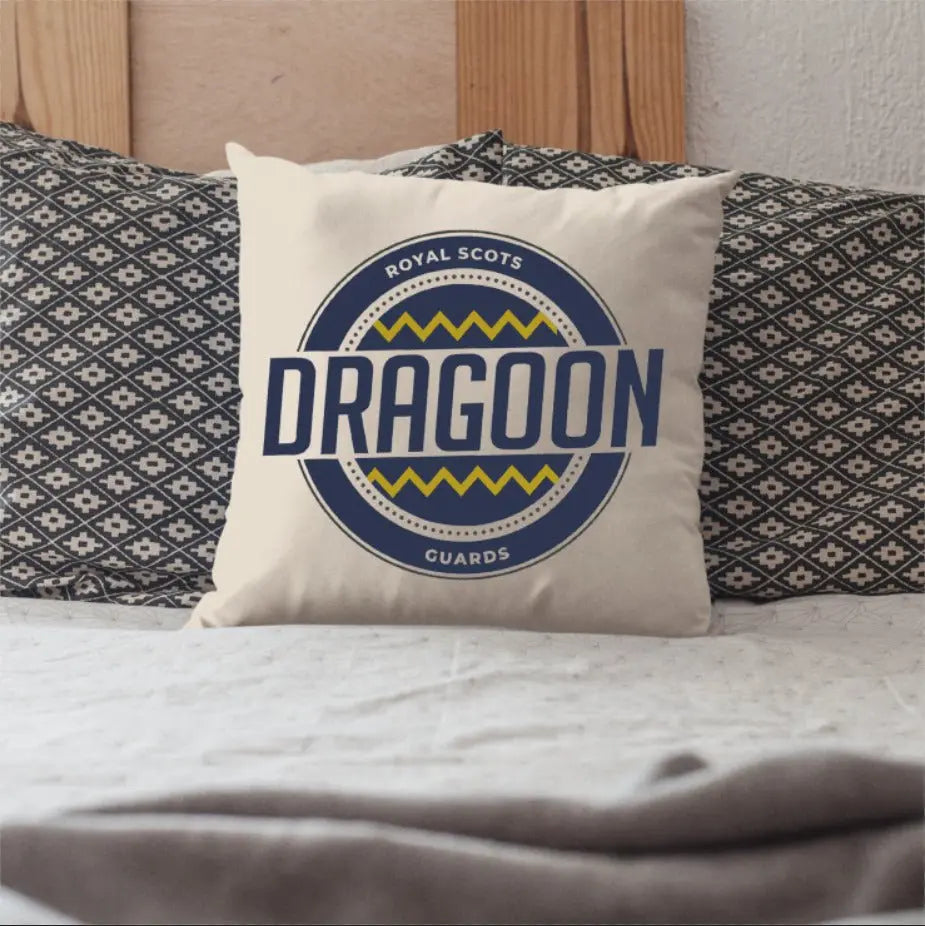 Royal Scots Dragoon Guards (RSDG) Retro Cushion Cover - Ideal Stocking Filler - Red Plume