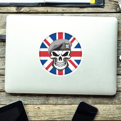 Royal Scots Dragoon Guards RSDG Skull with Beret UJ Vinyl Sticker - 10cm redplume