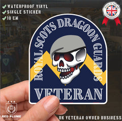 Royal Scots Dragoon Guards Veteran Old School Tattoo Style Veteran Sticker redplume