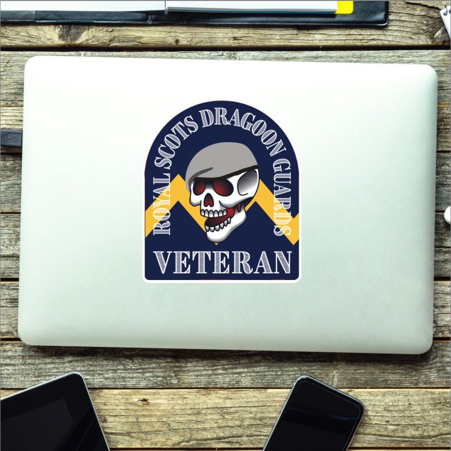 Royal Scots Dragoon Guards Veteran Old School Tattoo Style Veteran Sticker redplume