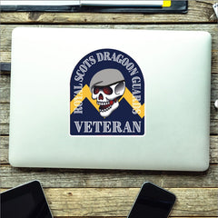 Royal Scots Dragoon Guards Veteran Old School Tattoo Style Veteran Sticker redplume