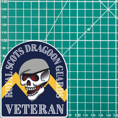 Royal Scots Dragoon Guards Veteran Old School Tattoo Style Veteran Sticker redplume