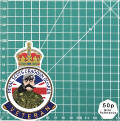 Royal Scots Dragoon Guards Veteran UV Laminated Lord Kitchener & Beret Decal redplume