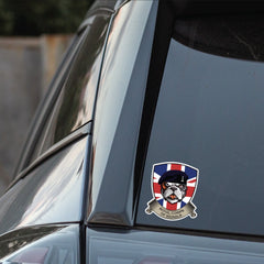 Royal Signals British Bulldog and Union Jack Shield Vinyl Sticker - 10cm redplume