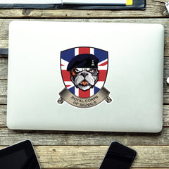 Royal Signals British Bulldog and Union Jack Shield Vinyl Sticker - 10cm redplume