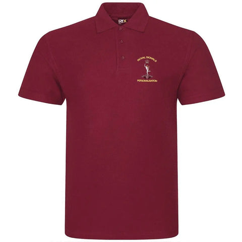 Royal Signals Personalised Polo Shirt redplume
