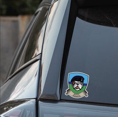 Royal Signals TRF British Bulldog Vinyl Sticker - 10cm redplume