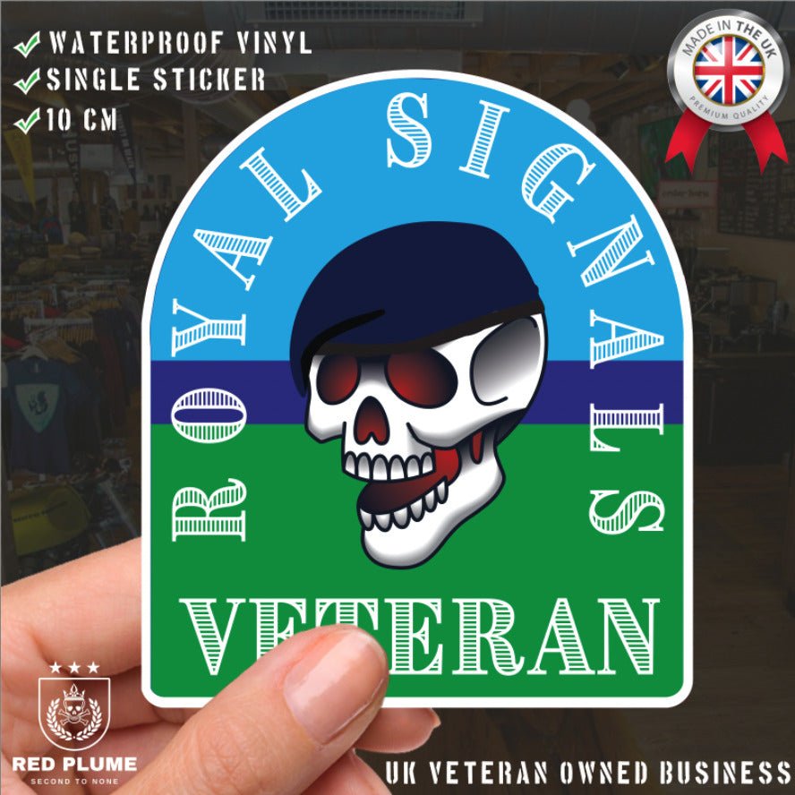 Royal Signals Veteran Sticker Old School Tattoo Style Veteran redplume