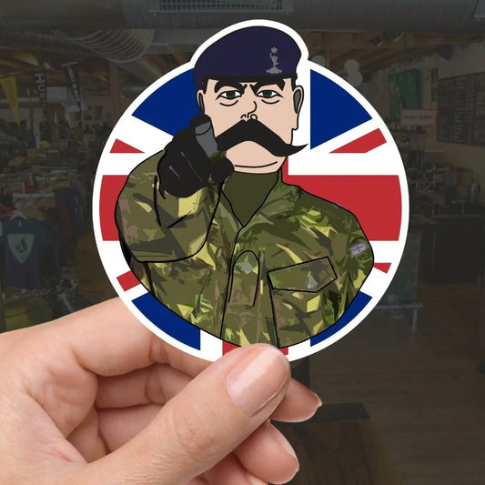 Royal Signals Vinyl Waterproof Sticker, Lord Kitchener Design redplume