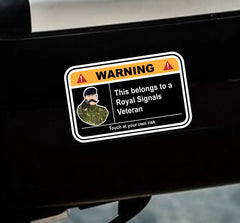 Royal Signals Warning Funny Vinyl Sticker 100mm wide FREE SHIPPING redplume