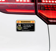 Royal Signals Warning Funny Vinyl Sticker 100mm wide FREE SHIPPING redplume