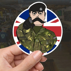 Royal Tank Regiment RTR Vinyl Waterproof Sticker, Lord Kitchener Design redplume