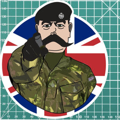 Royal Tank Regiment RTR Vinyl Waterproof Sticker, Lord Kitchener Design redplume