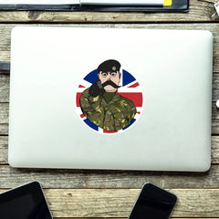 Royal Tank Regiment RTR Vinyl Waterproof Sticker, Lord Kitchener Design redplume