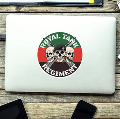 Royal Tank Regiment RTR Waterproof Vinyl Stickers Three Skull Design redplume