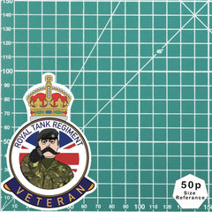 Royal Tank Regiment Veteran UV Laminated Kitch & Beret Decal redplume