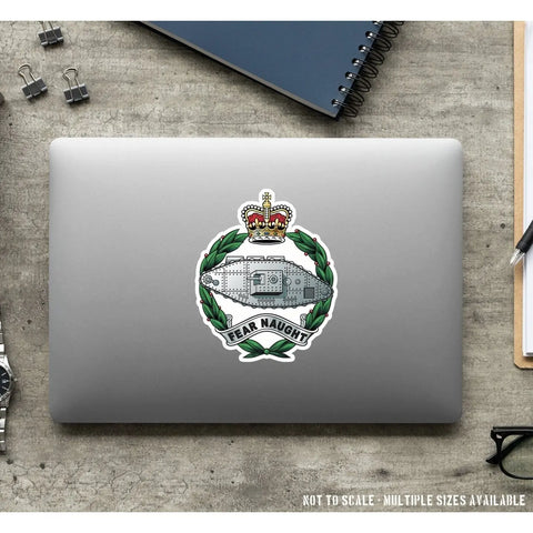 Royal Tank Regiment Waterproof Vinyl Stickers - Official MoD Reseller - Red Plume