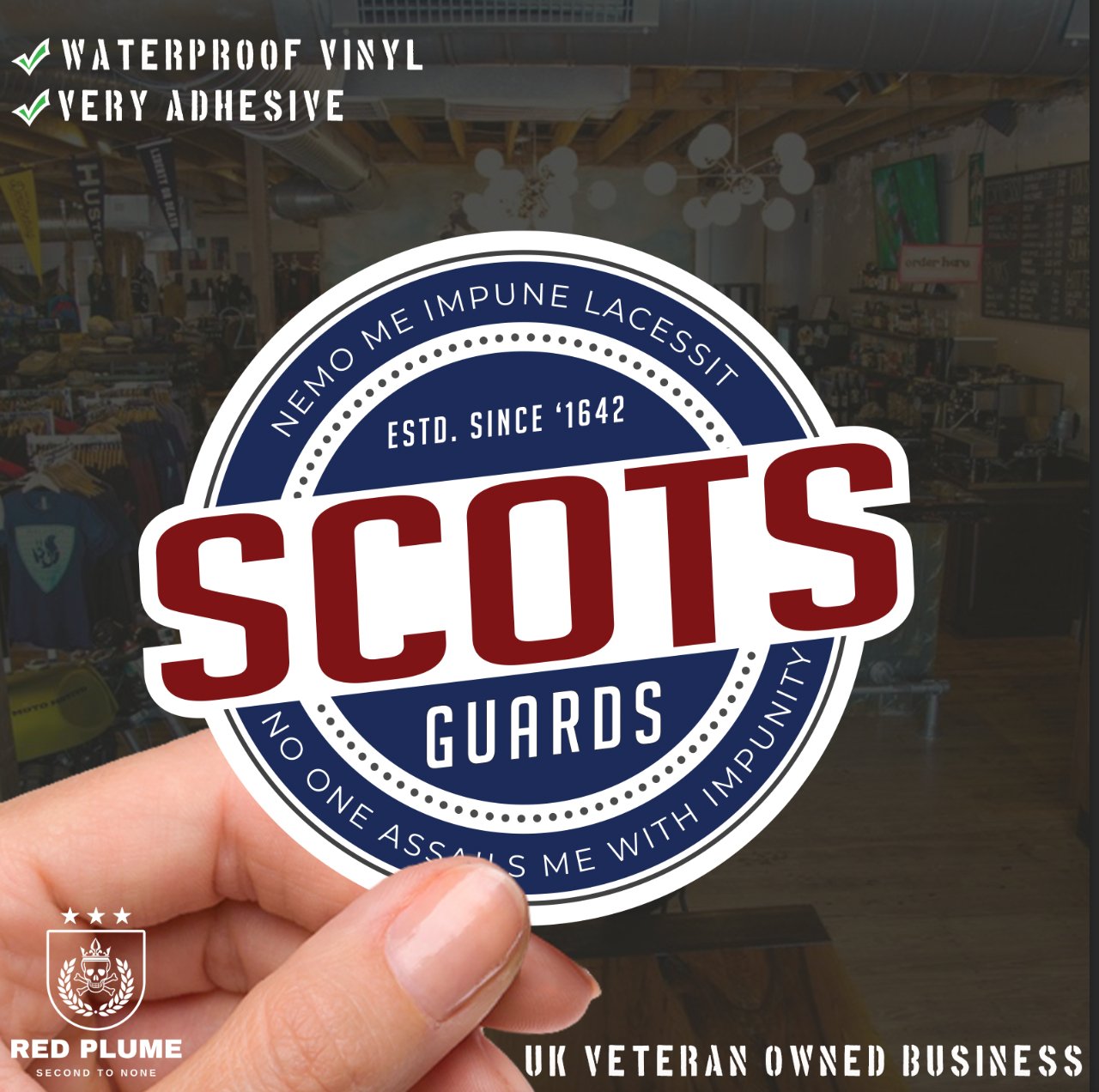 Scots Guards - 6 Best-Selling Waterproof Stickers bundle redplume