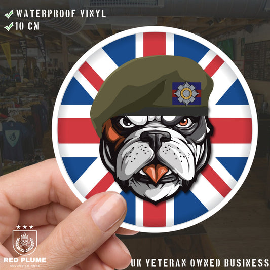 Scots Guards British Veteran Bulldog Decal - 10cm Vinyl Sticker redplume