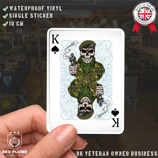Scots Guards King of Spades Waterproof Vinyl Sticker/Decal 10cm redplume