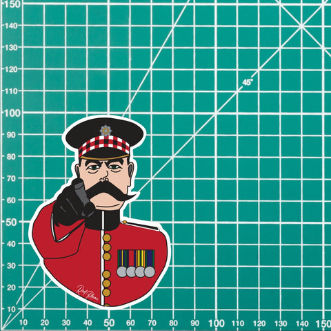 Scots Guards, Lord Kitchener Waterproof Vinyl Stickers, 10cm High FREE SHIPPING redplume