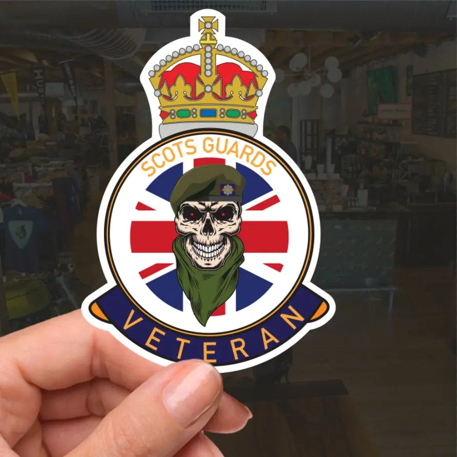 Scots Guards Veteran UV Laminated Lord Kitchener & Beret Decal redplume