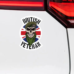 Scots Guards Veteran Waterproof Vinyl Decal/Sticker Skull and Union Jack redplume