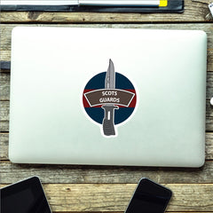 Scots Guards Vinyl Decal, TRF Colours & Bayonet Design - 10cm redplume