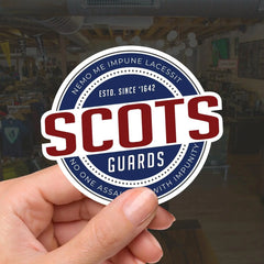 Scots Guards Waterproof Vinyl Sticker - Retro redplume