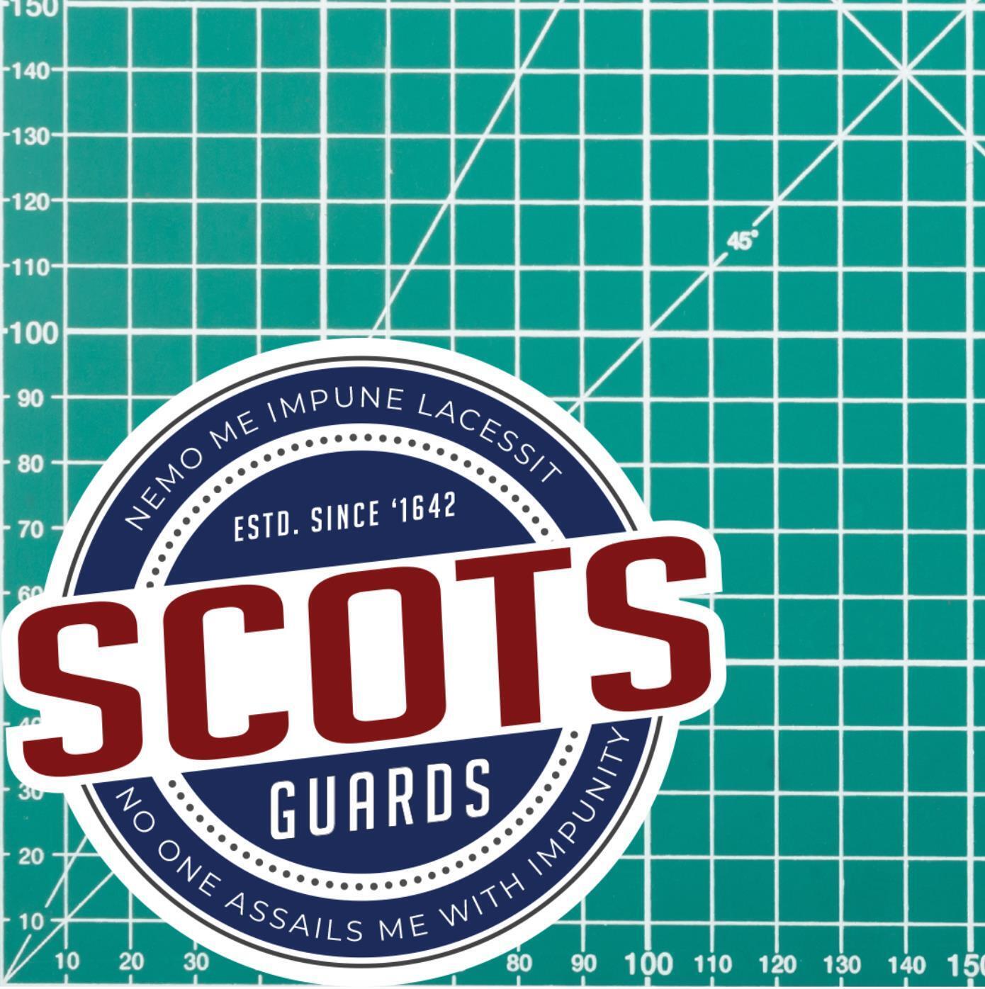 Scots Guards Waterproof Vinyl Sticker - Retro redplume