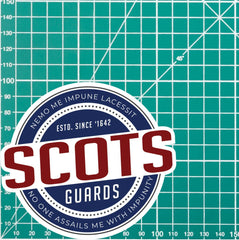 Scots Guards Waterproof Vinyl Sticker - Retro redplume