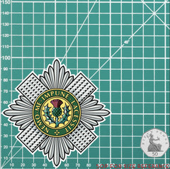 Scots Guards Waterproof Vinyl Stickers - Official MoD Reseller redplume