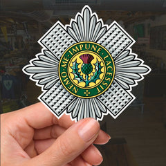 Scots Guards Waterproof Vinyl Stickers - Official MoD Reseller redplume